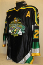 Chris Olsgard #21 99-00 Anniversary Jersey. One of the Musketeer 20 year anniversary jerseys. Worn by Chris Olsgard during the special New Year's Eve 