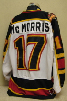 Topeka ScareCrows Home #17 This jersey was home jersey worn by Brock McMorris. It is manufactured by K1 and is sized XL.