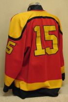 St. Paul / Twin City Vulcans Red #15. I am still researching this #15 jersey Manufactured by CCM, it is a size large. NNOB or evidence of a nameplate. Probably from around the mid to late 90's. Any additional information from you would be great!!!