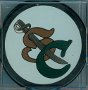 This Souvenir puck was only available only at the team store. Issued during the 2000-01 season, it features the new white background Musketeer logo introduced during the 2000 season. This style was never used as a game puck...except for one time when I (linesman) put it in play during the final game at the SC Auditorium on Dec 13th, 2003.