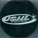 This logo was orginally a secondary USHL logo. It started to apper on game pucks during the 01-02 season. It is a newer version logo with a Star replacing the Star/Leaf logo. White star, black background version.