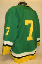 Drew Hale #7 Away "C" 95-96 This sweater was worn by captian Drew Hale during the 95-96 season. NNOB and was made by Athletic Sewing. 