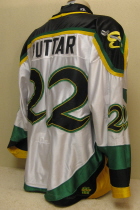 Darryl Buttar #22 1997-98 Worn by Darryl Buttar during the 97-98 season. Shoulder patches, NOB & USHL chest crest on great 