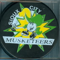 This logo puck was both available at the team store as a Souvenir and matching style used as an official USHL game puck. No USHL logo on the back of either versions. This style was used for seasons around 1994-1997.