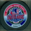 2007-08 Fall Classic souvenir pucks available through the team store only. Blanks were used as game pucks during the Fall classic games. Same style front and back used for the 2008 Fall classic souveneer pucks.