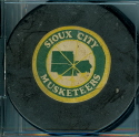 Available through the Souvenir stand, this style puck was also used as official game pucks. Rubber logo on front and blank on the reverse. These things sold for a buck and I can remember my mom & dad thinking that was outrageous to pay for a puck!!! How things change!!!