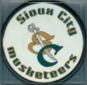 This Musketeer souvenir puck available trough the team store during the 2001-2003 seasons.